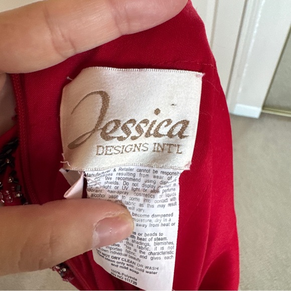 Jessica Red Embellished Prom Midi Dress - Picture 7 of 7